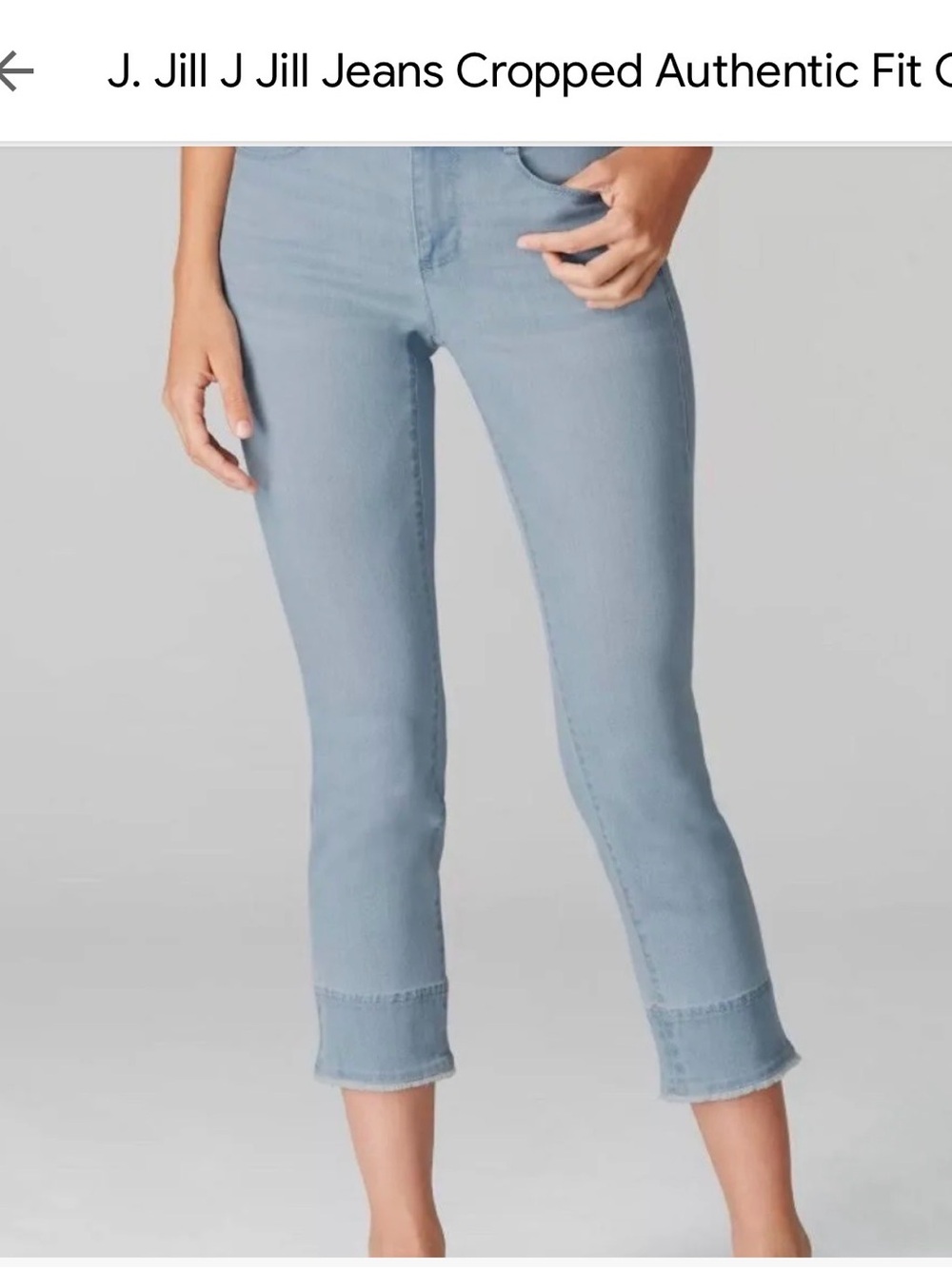J. Jill Light Blue Cropped Straight Jeans